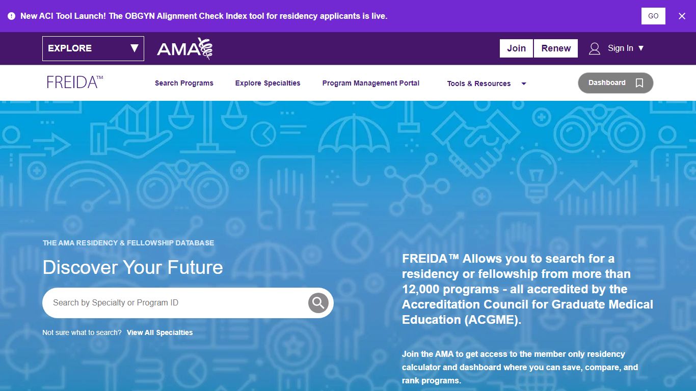 FREIDA Residency Program Database | Medical Fellowship Database | AMA